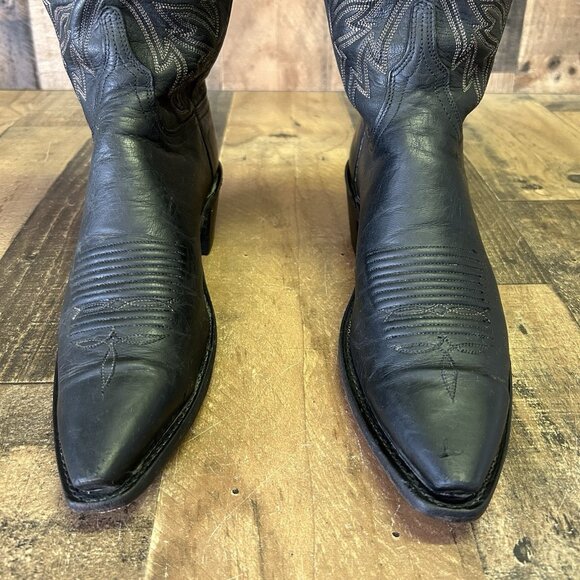Lucchese N4559 Black Mad Dog 1883 Snip Toe Cowboy Boots Womens 9.5 B - Picture 8 of 12